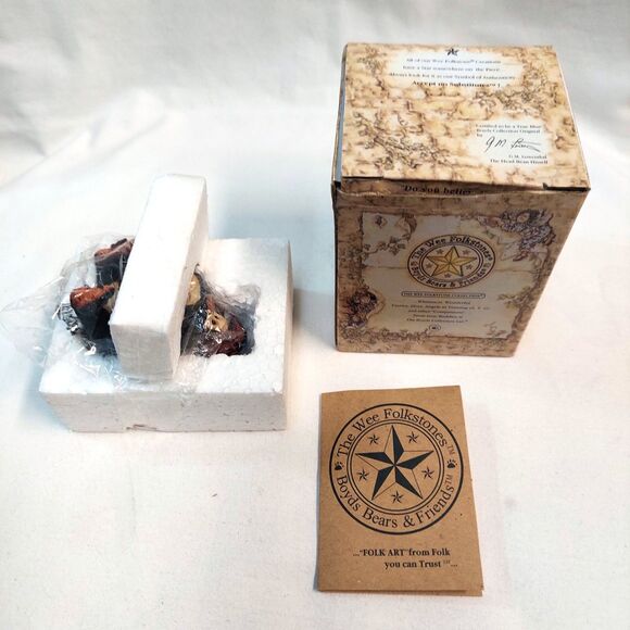 Widdle Coldfin...Peace-Boyds Bears Resin Ornament #25804 The Wee Folkstones - Picture 4 of 5